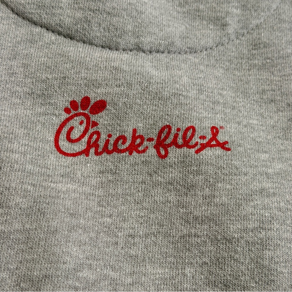 Chick-fil-a Hoodie Unisex M‎ Gray Eat Mor Chikin Cow Sweatshirt Pullover Uniform - Picture 8 of 8